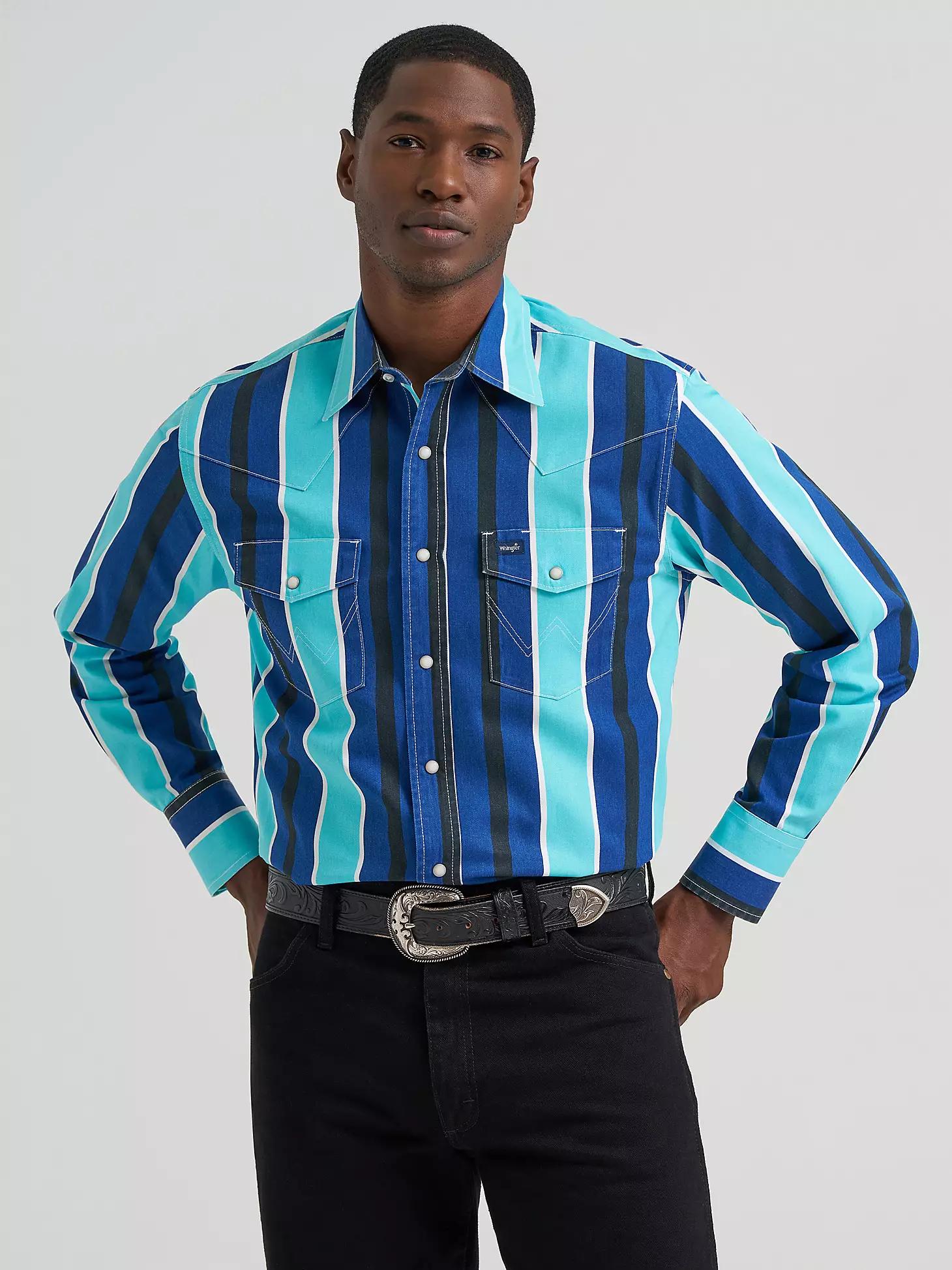 Vintage-Inspired Brushpopper Western Snap Workshirt | Men's SHIRTS | Wrangler® Product Image