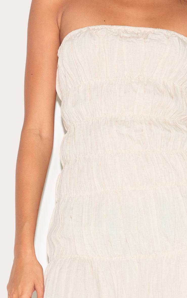 Natural Bandeau Ruched Detail Maxi Dress Product Image