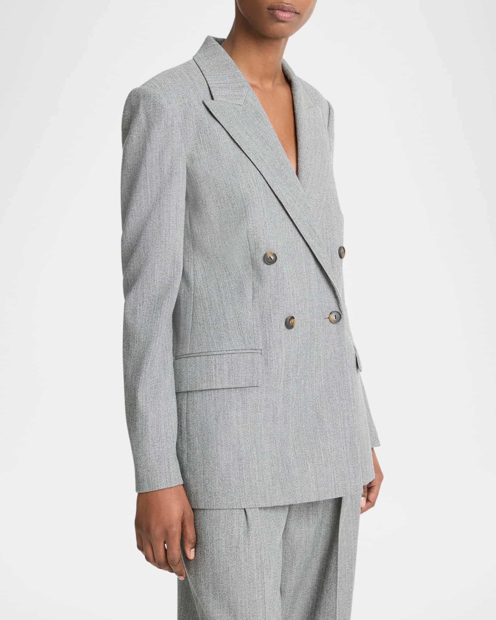 Double-Breasted Wool Twill Blazer Product Image