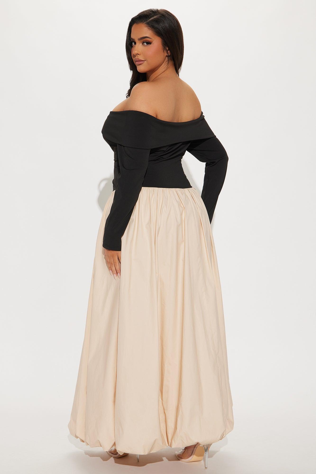 Melanie Poplin Maxi Dress - Black/combo Product Image