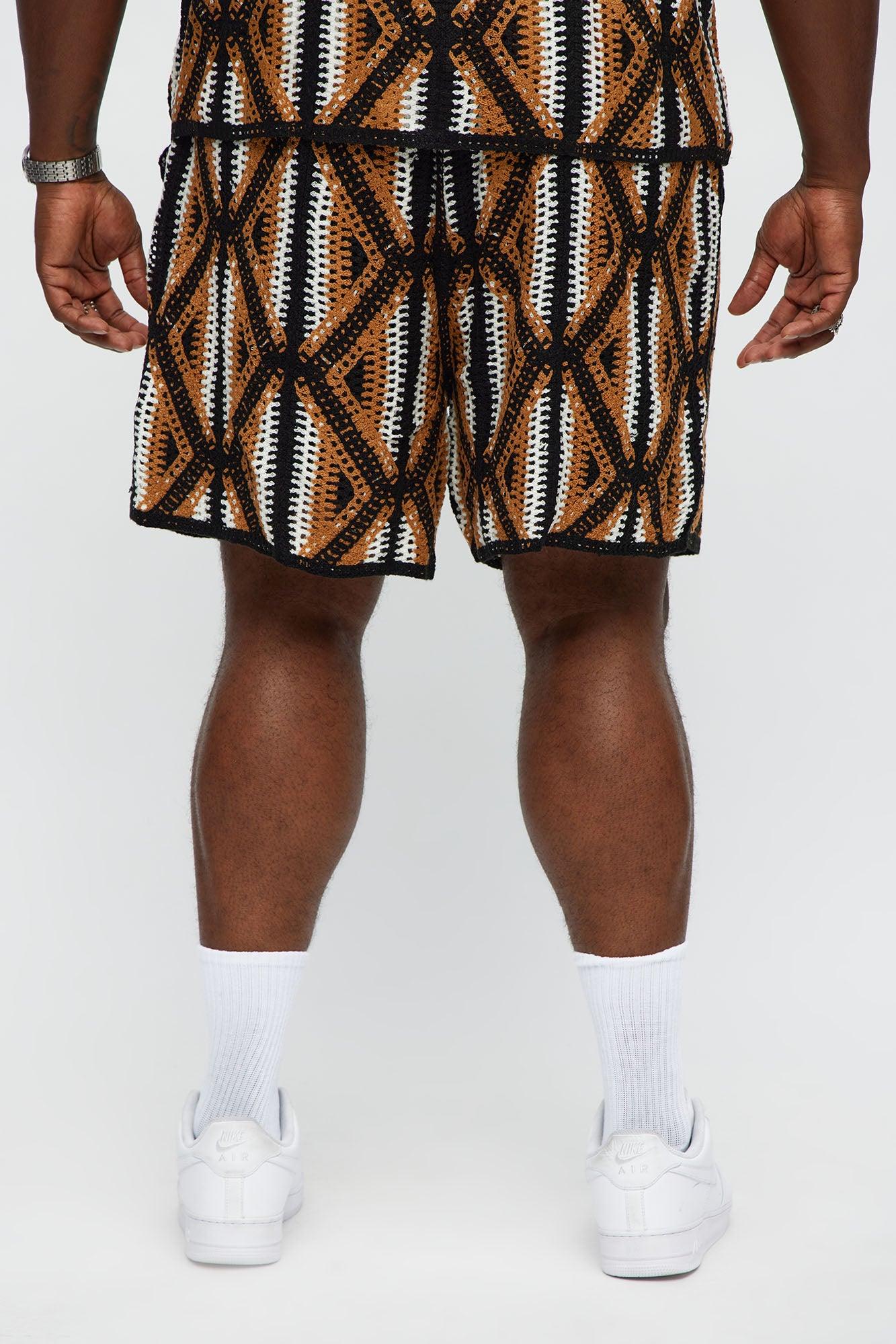 Triangles Knit Short - Black/combo Product Image
