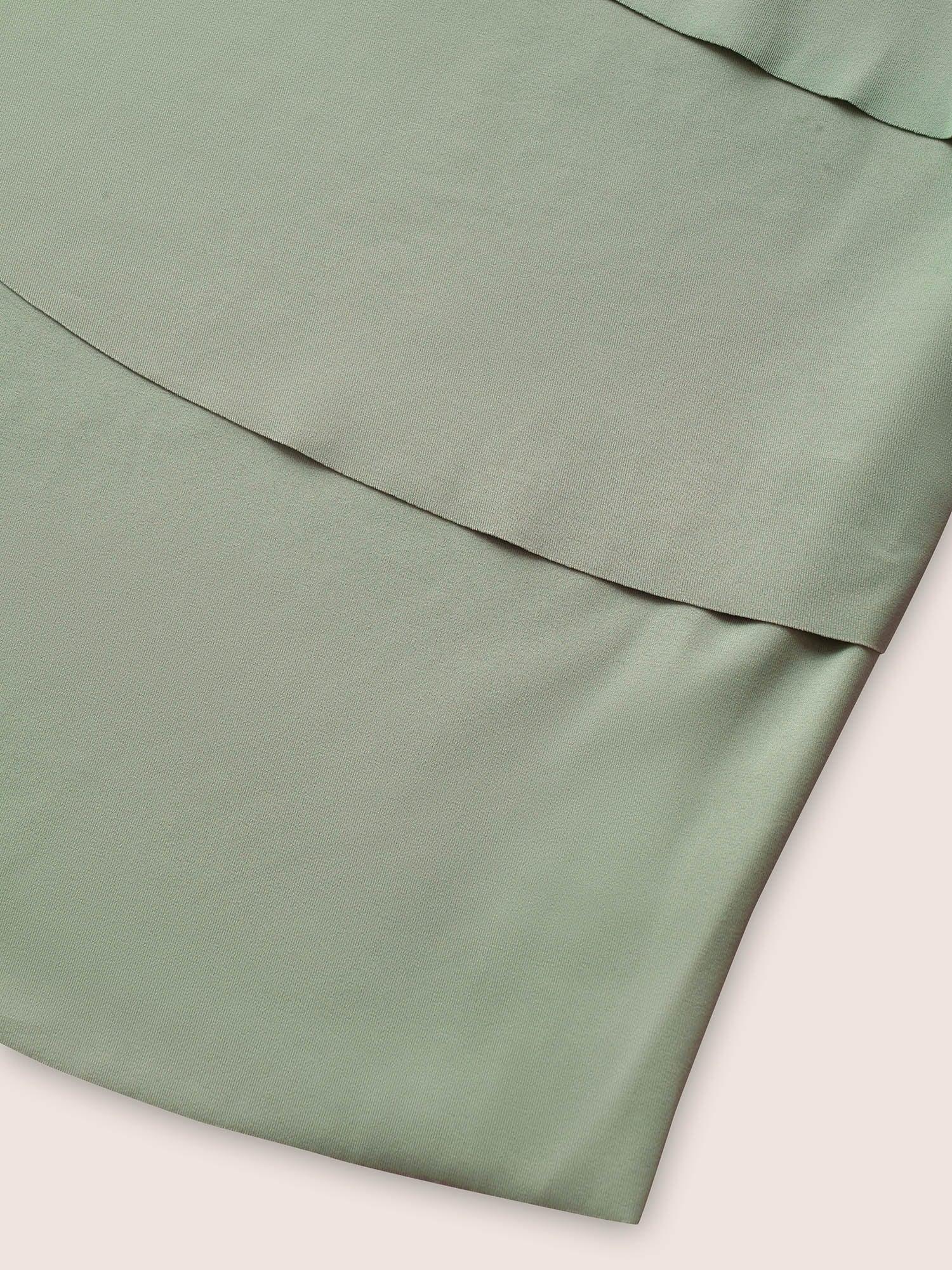 Knotted Front Ruffle Tiered Tankini Top Female Product Image