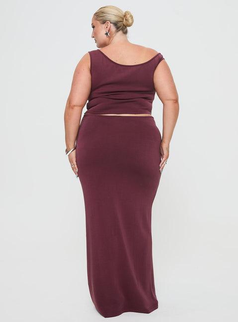 Whiley Maxi Skirt Mauve Curve Product Image