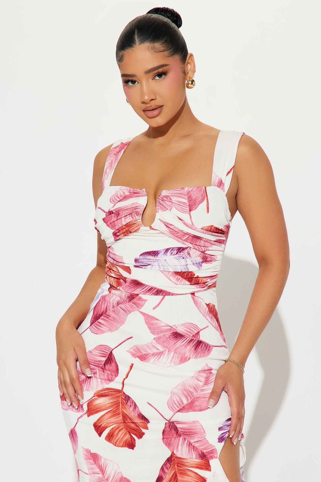 Pretty And Playful Maxi Dress - White/combo Product Image