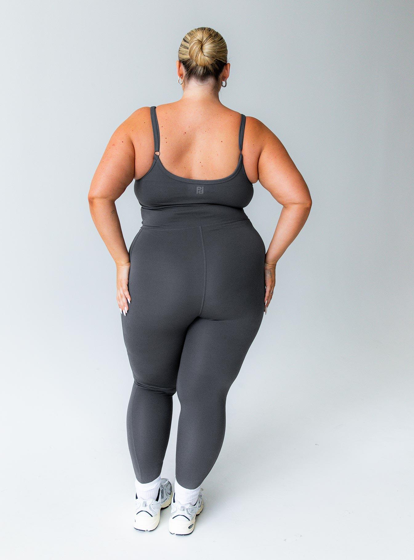 Go Getter Activewear Jumpsuit Grey Curve Product Image
