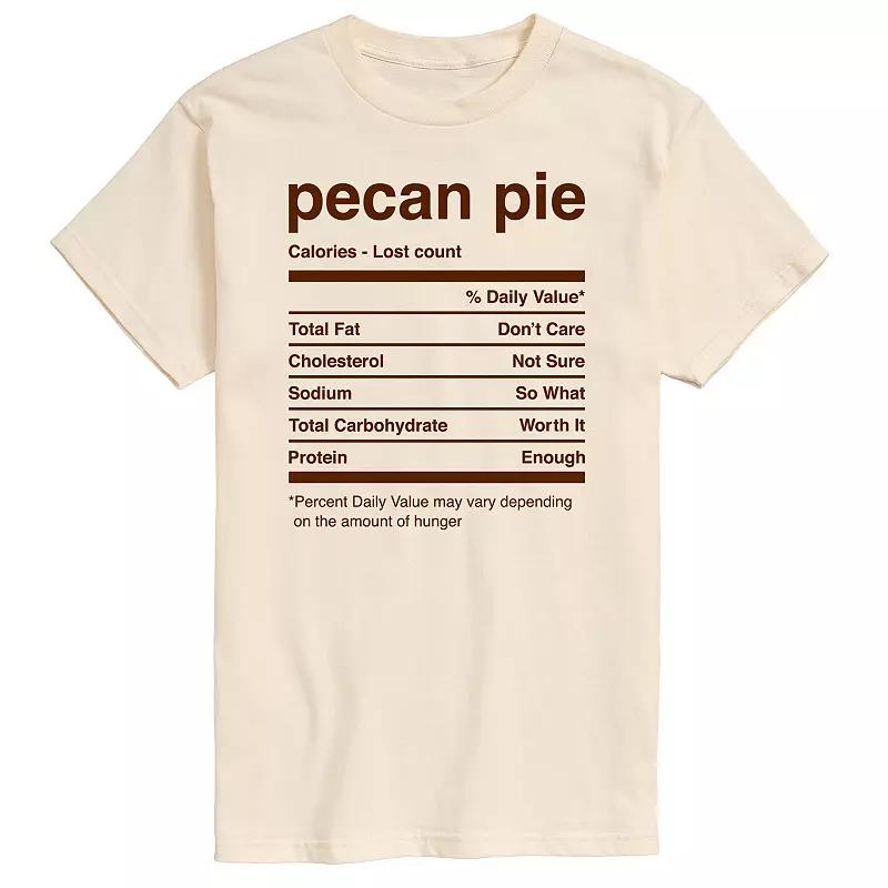 Men's Pecan Pie Nutritional Facts Graphic Tee,  Product Image