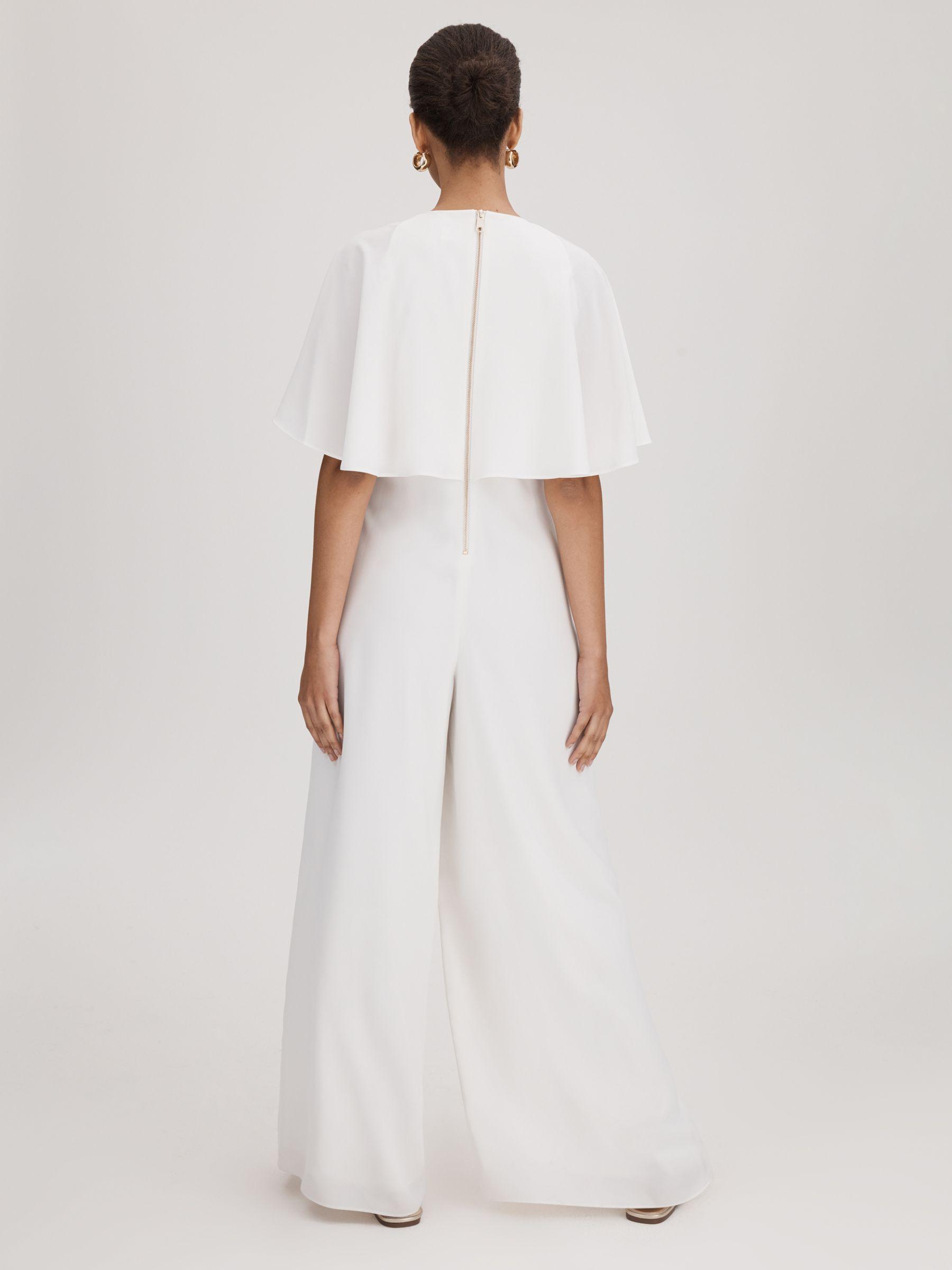 Florere Cape Wide Leg Jumpsuit in Ivory Product Image