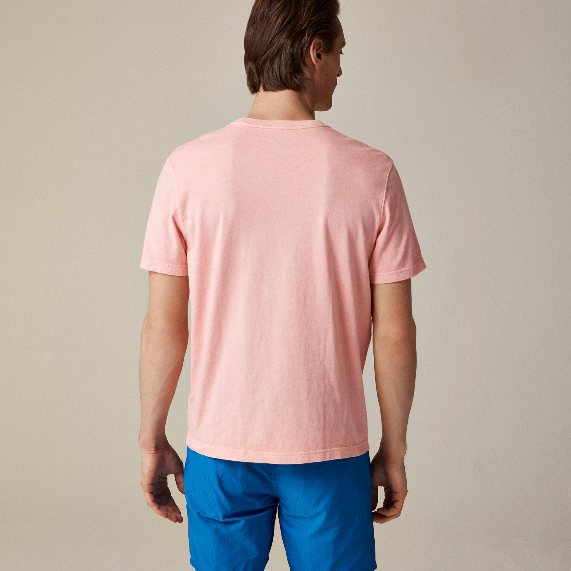 Vintage-wash cotton pocket T-shirt Product Image