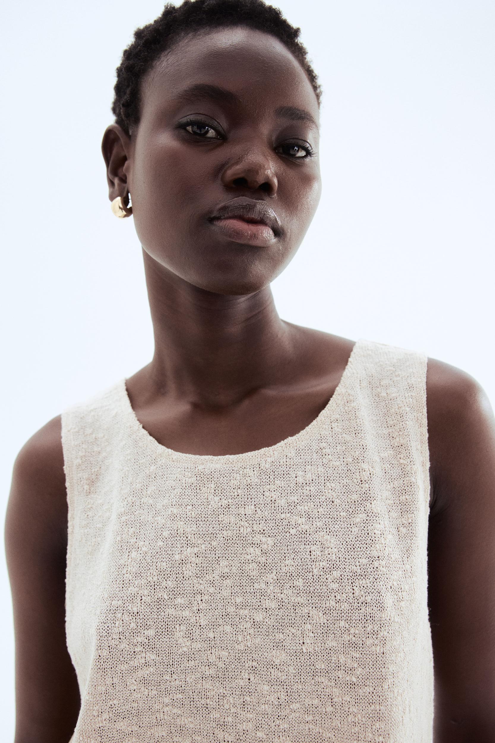 Textured-Knit Tank Top Product Image