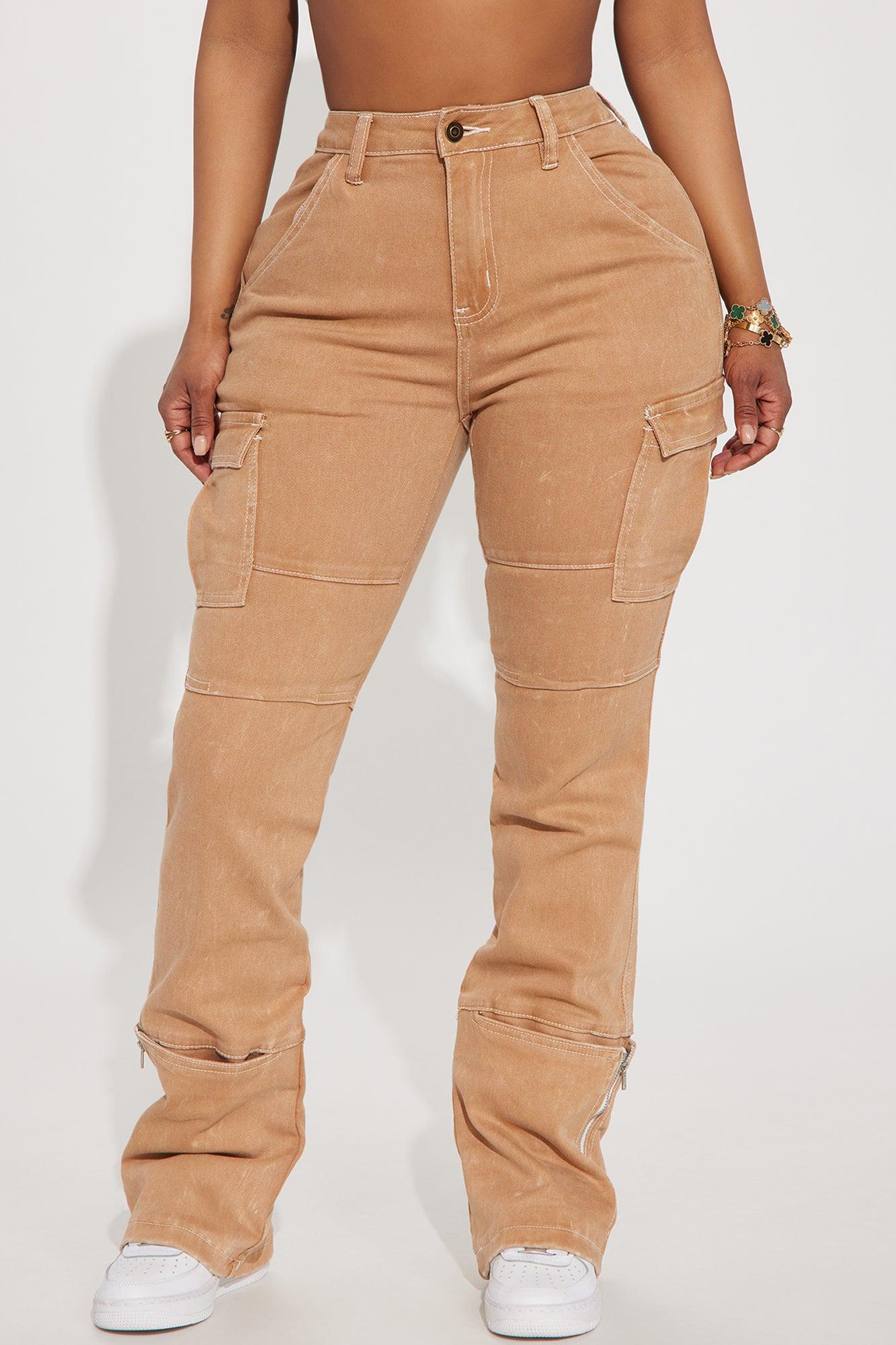 Alternate Universe Stretch Cargo Jeans - Tan Product Image