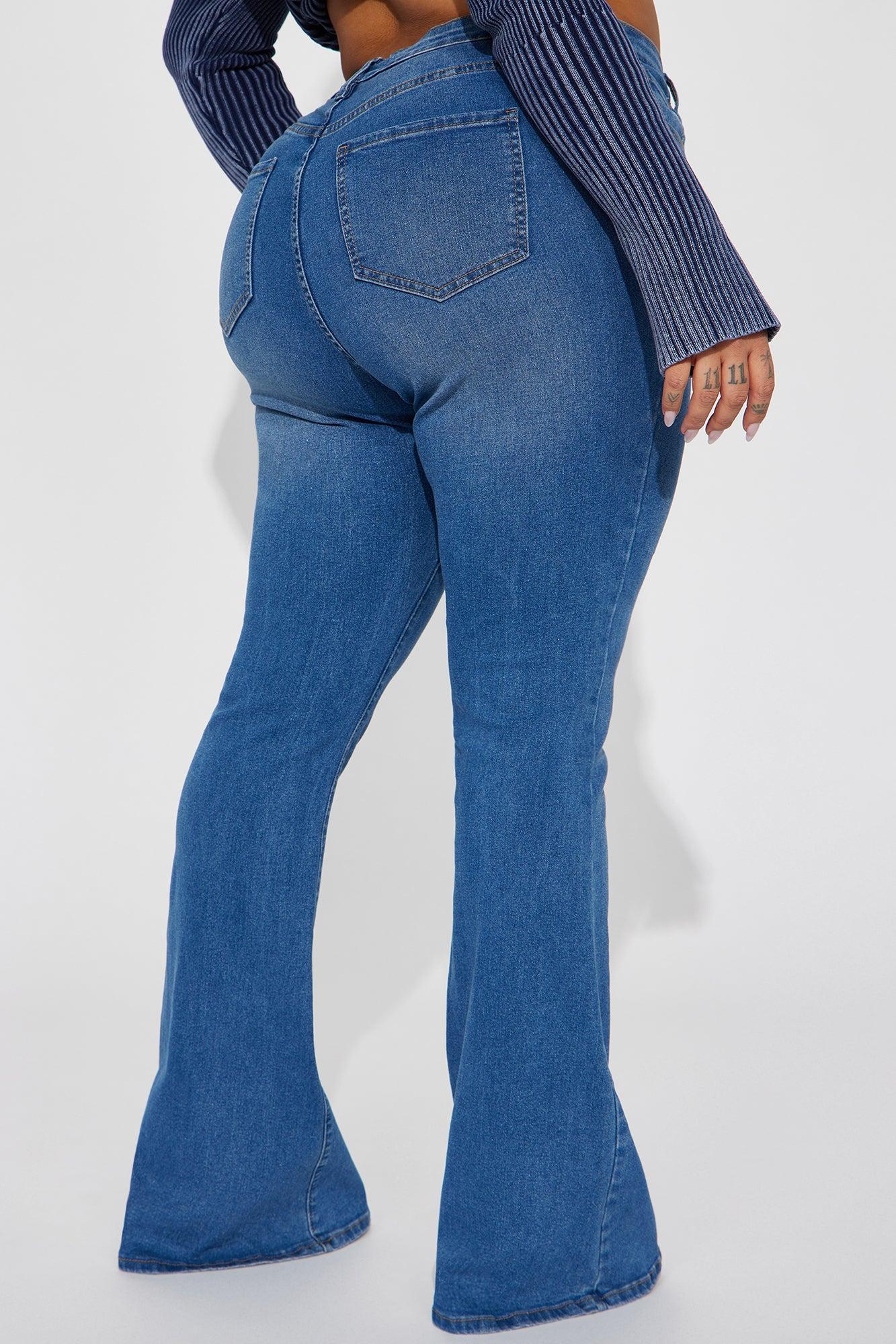 Tucson High Rise Stretch Flare Jeans - Medium Wash Product Image