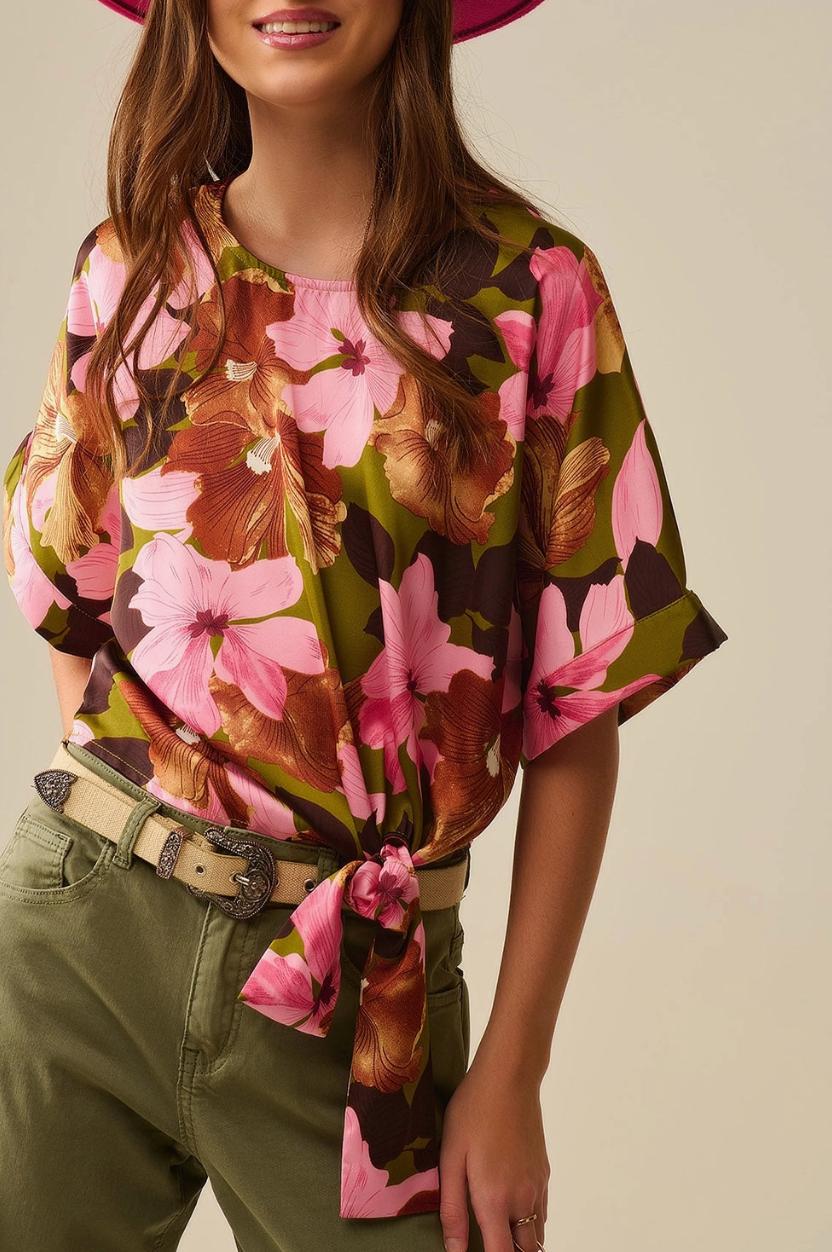 Tropical Print Blouse Product Image