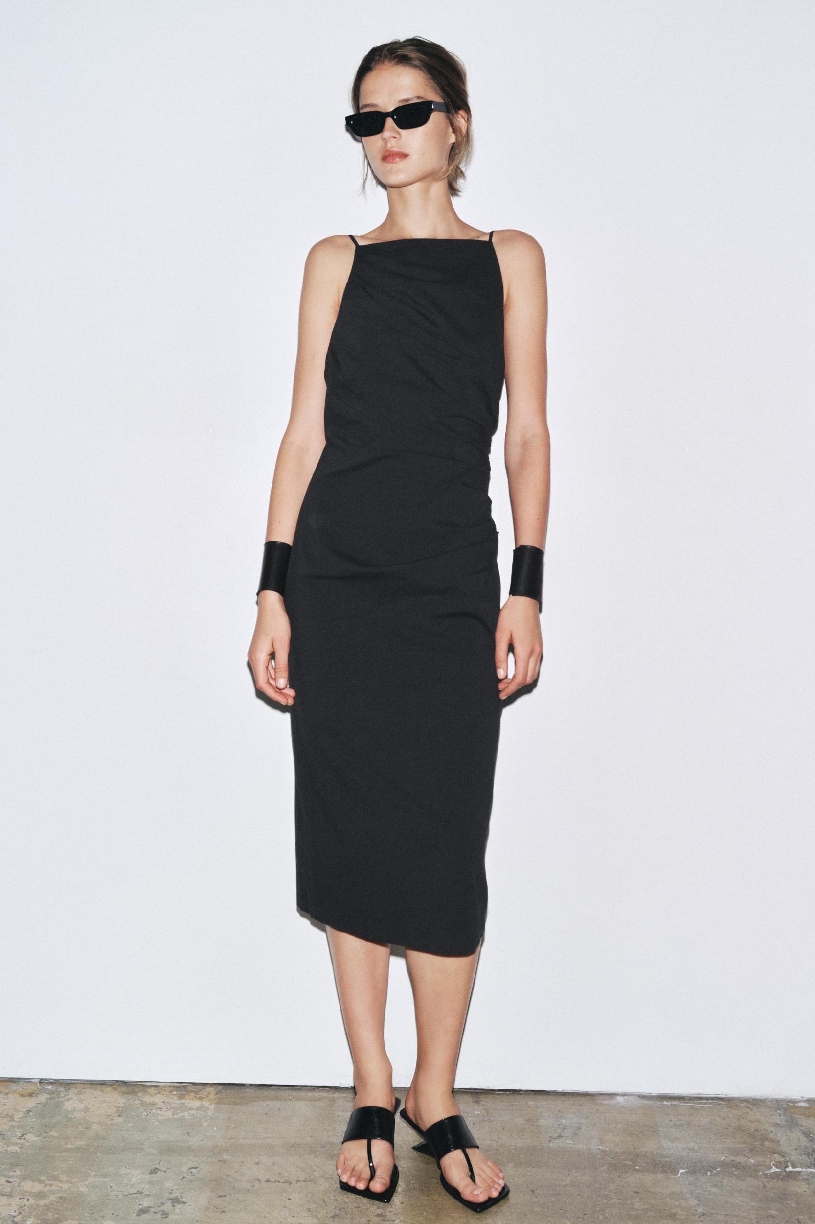 ZW COLLECTION DRAPED MIDI DRESS Product Image
