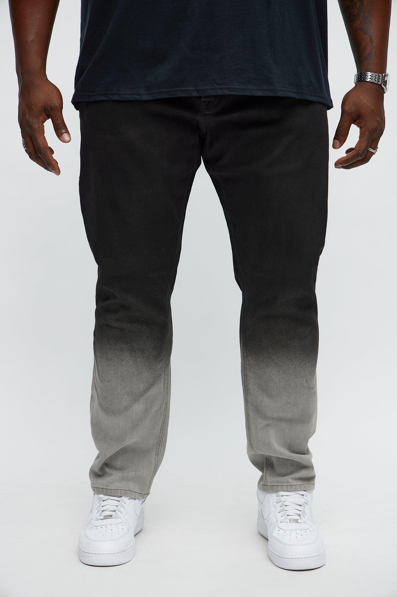 Slim Out And Dipped Jeans - Black Male Product Image