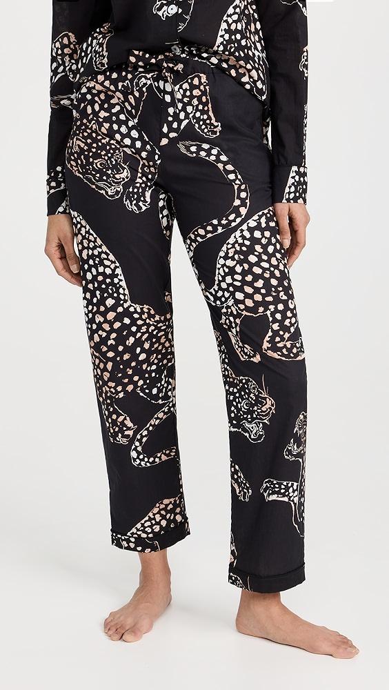 Desmond & Dempsey Womens Long Sleeve Jaguar Pajama Set | Shopbop Product Image