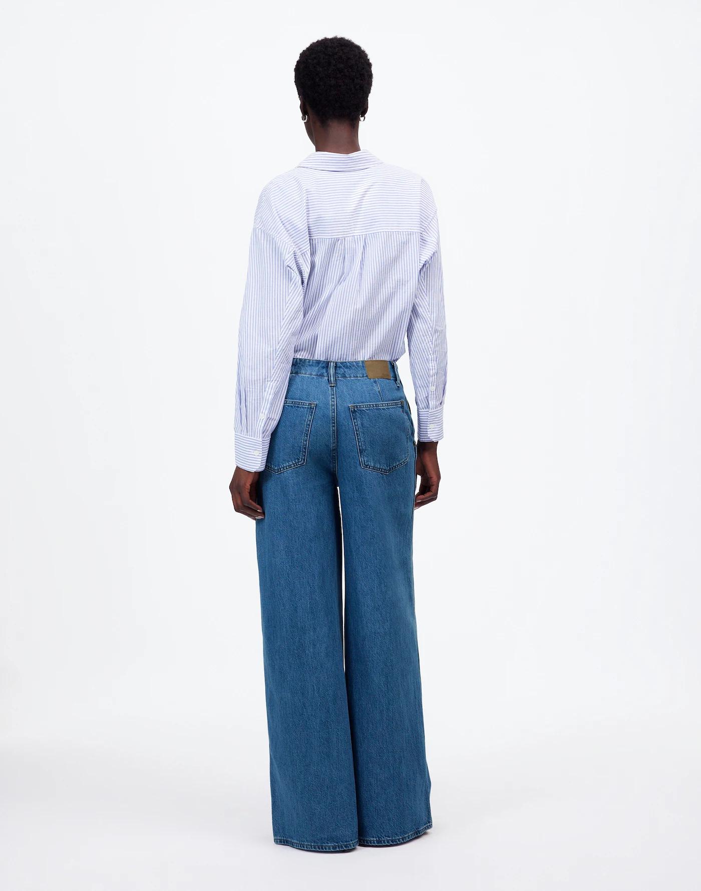 Wide Sweep Denim Trousers Product Image