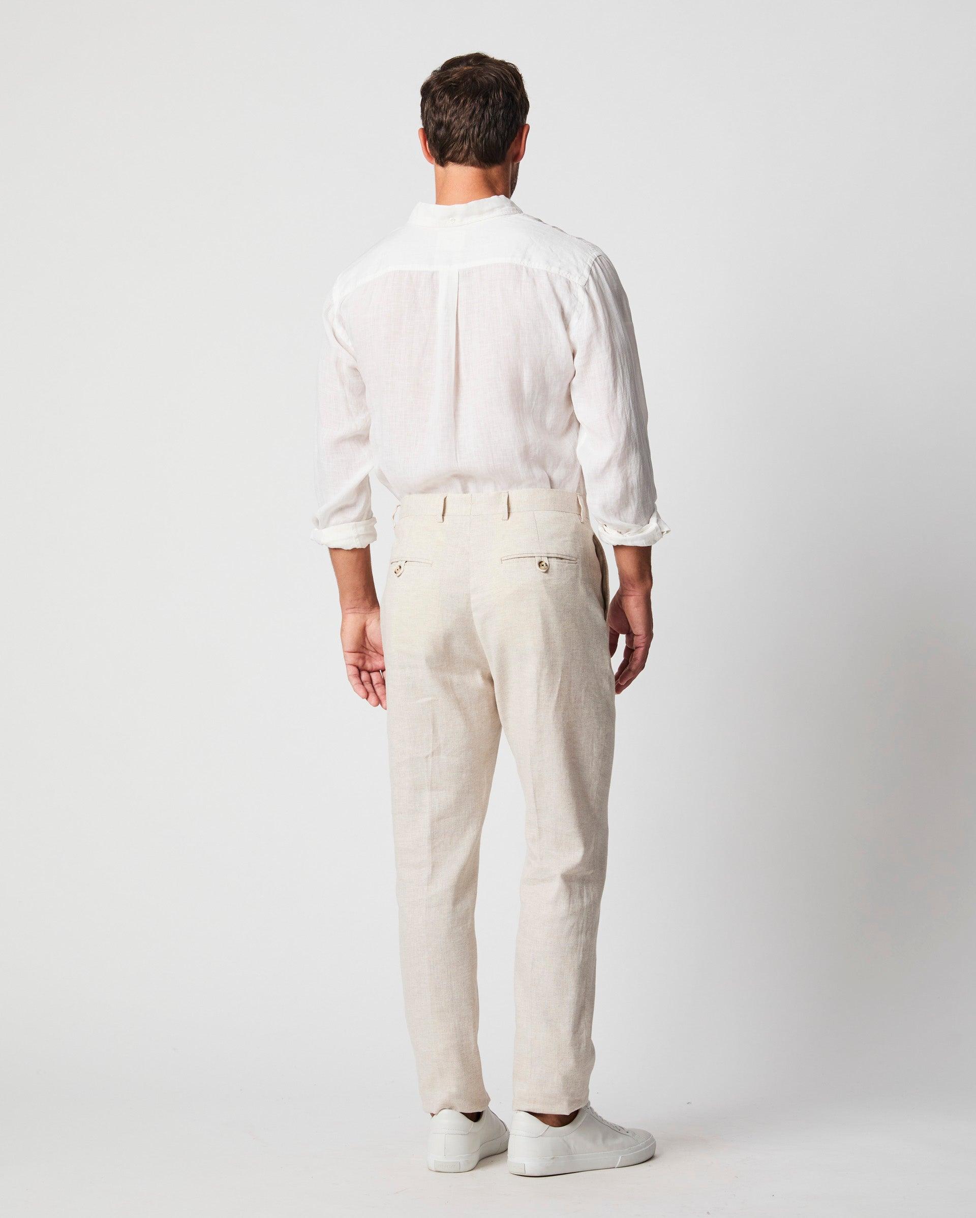 Herringbone Flat Front Trouser -  Product Image
