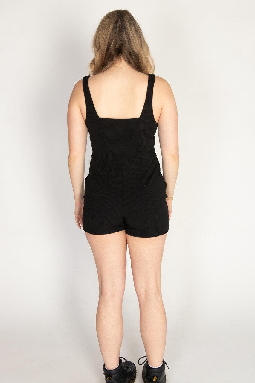 Square Neck Biker Romper Product Image