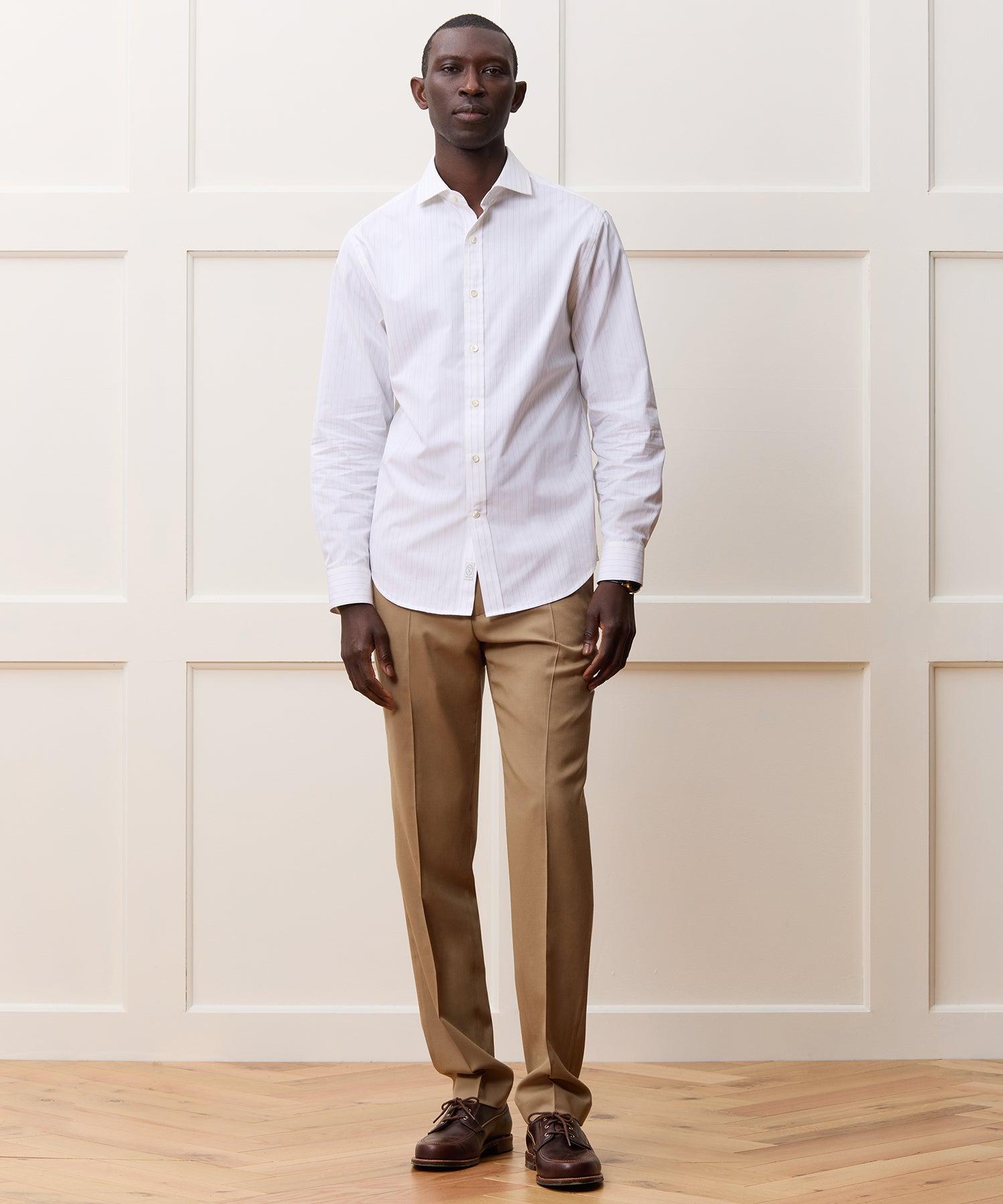 Cotton Spread Collar Dress Shirt Product Image