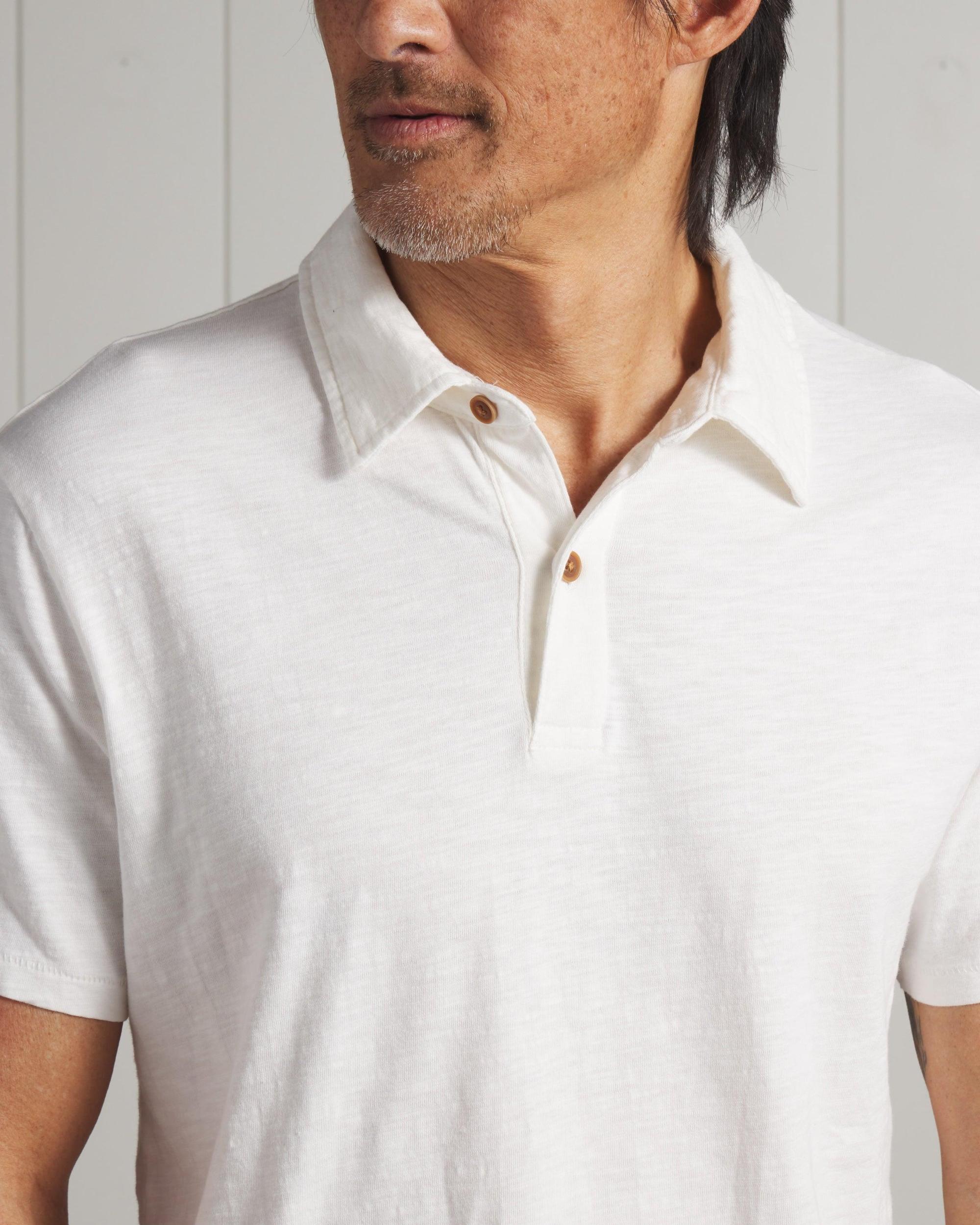 Sunwashed 2 Button Polo - White Product Image