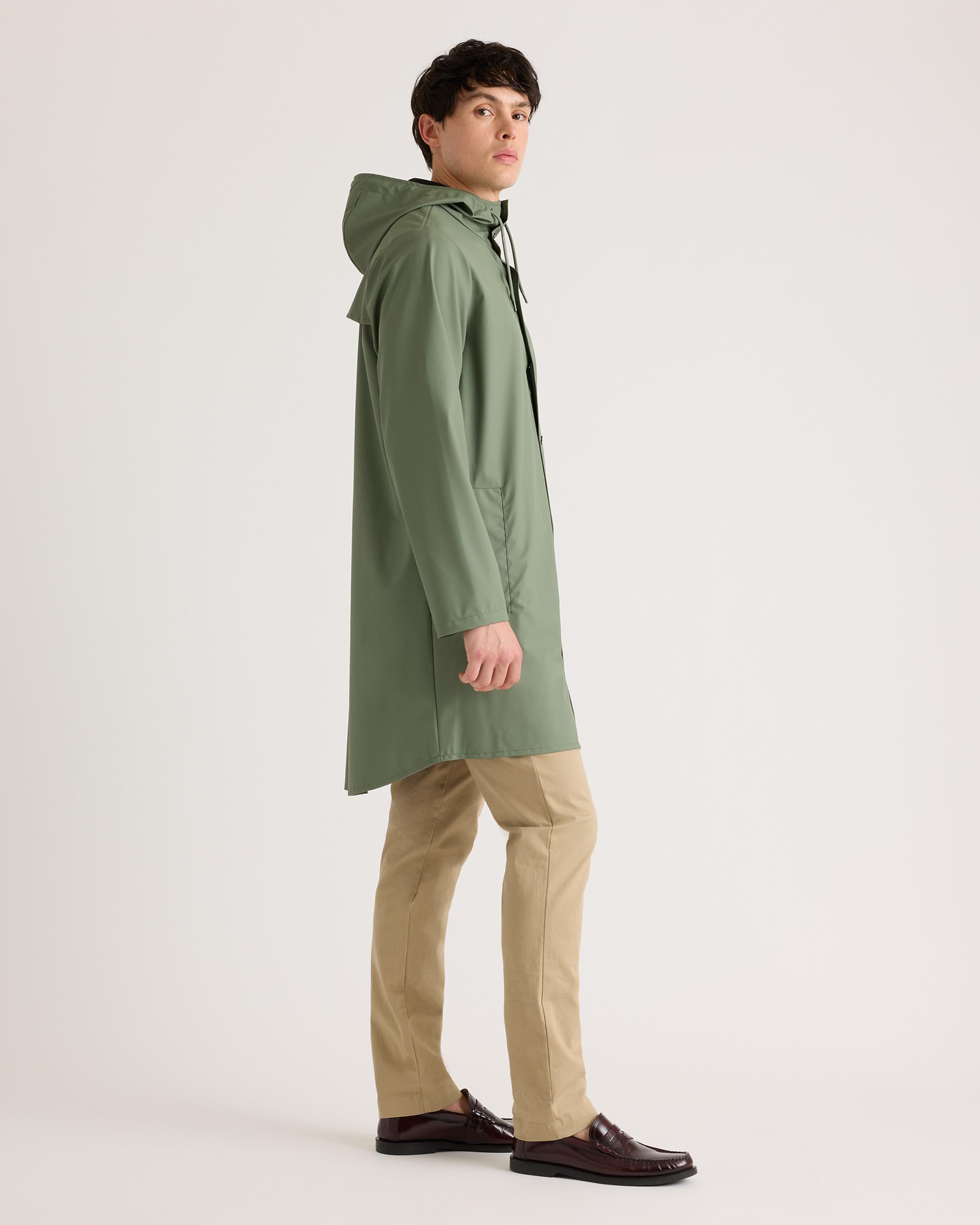 Quince | Men's Waterproof Rubberized Long Rain Jacket Recycled Polyester Product Image