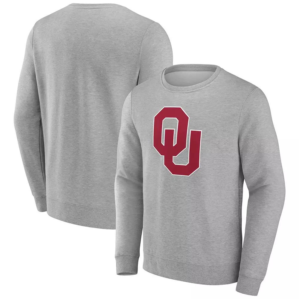 Men's Fanatics Gray Oklahoma Sooners Fleece Pullover Sweatshirt,  Product Image
