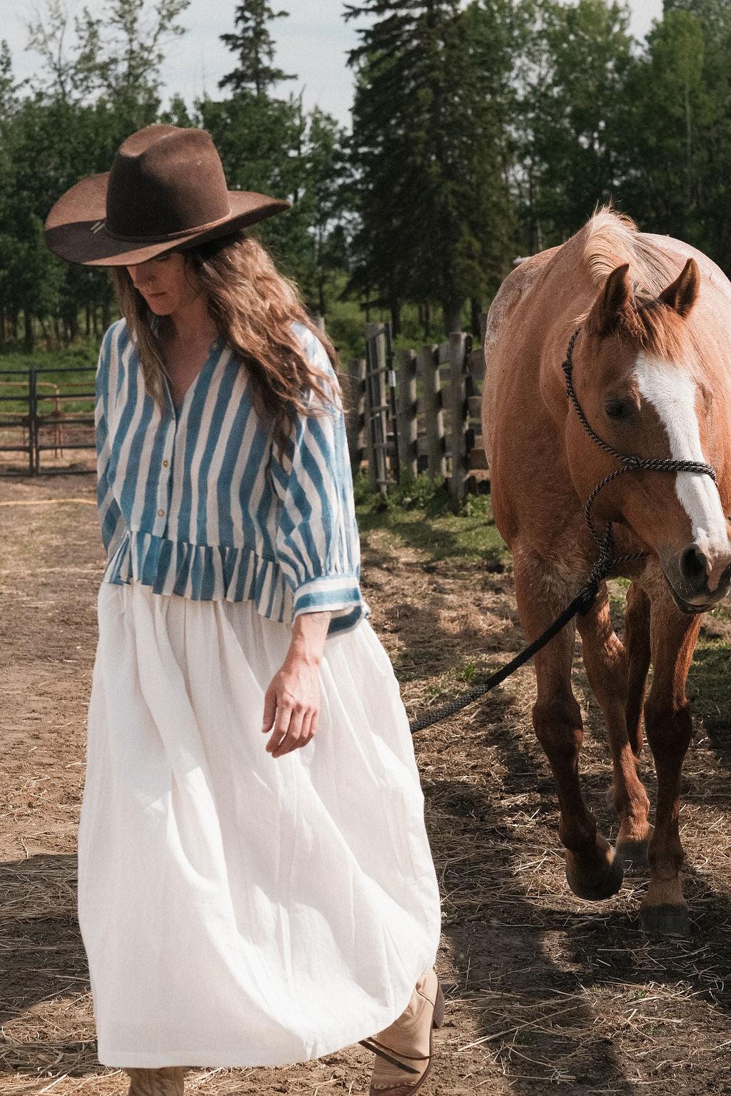 The Blue Mary Top Product Image