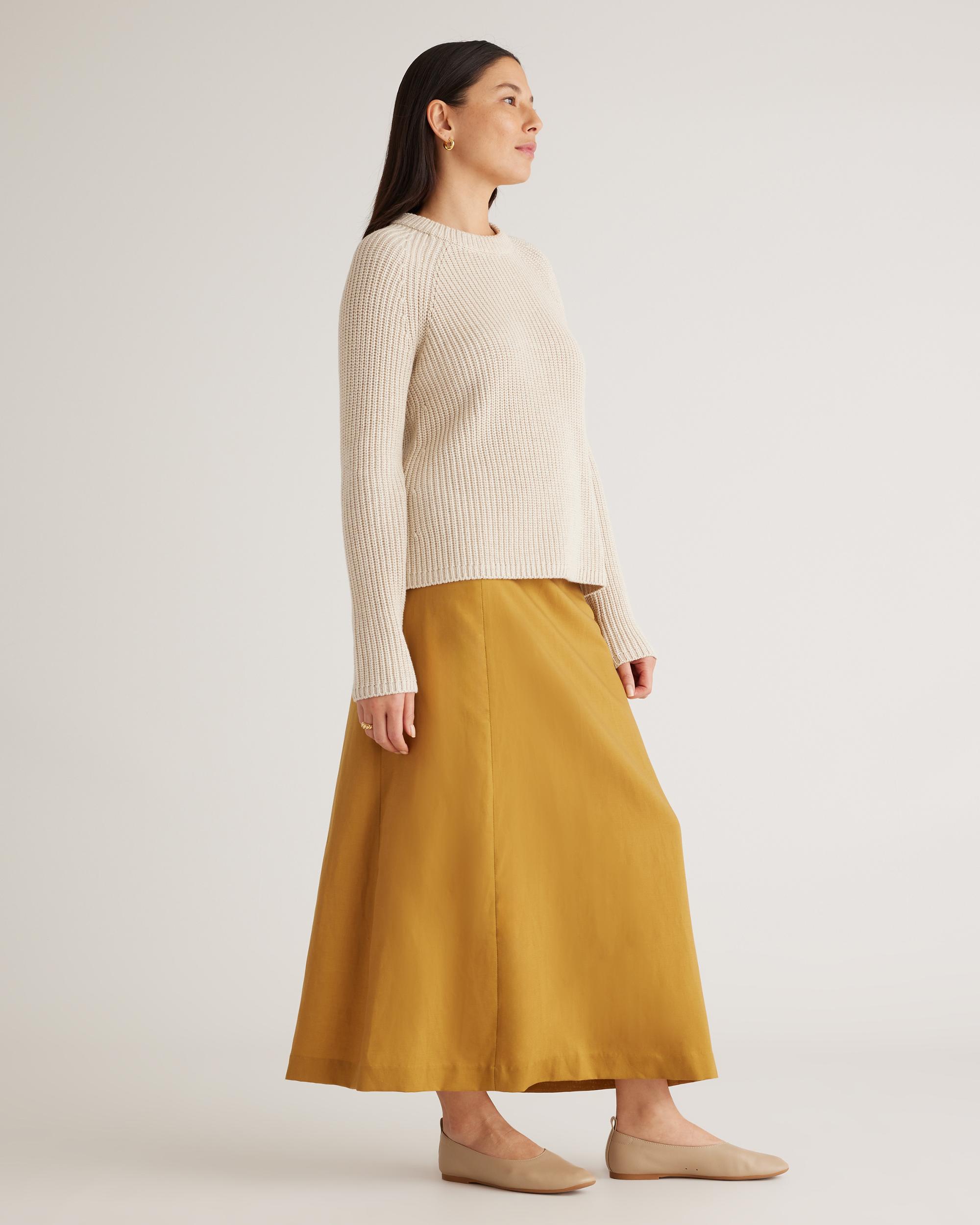 Quince | Women's Fisherman Crew Sweater Size XL, Organic Cotton Product Image