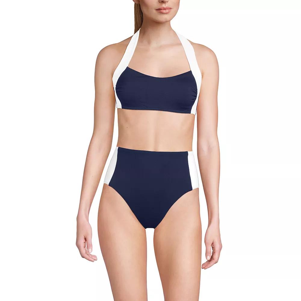 Women's Lands' End Seamed Halter V-Neck Swim Top,  Product Image