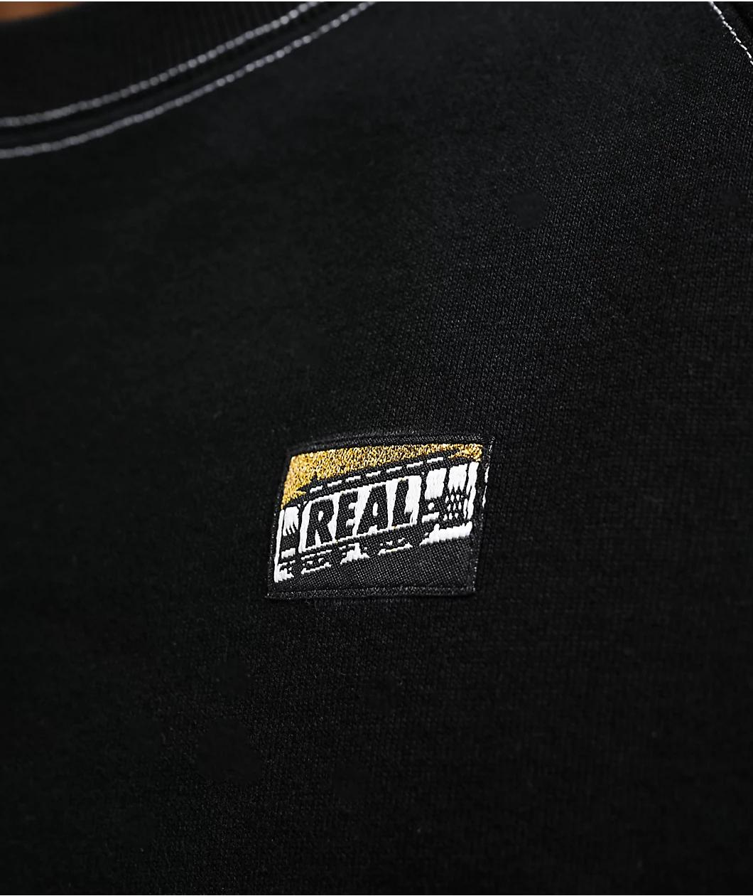 Real Tough Threads Black Crewneck Sweatshirt Product Image