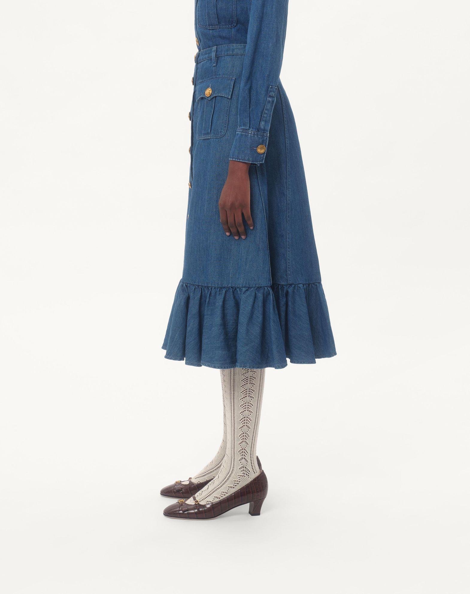 Lightweight Denim Skirt  Product Image