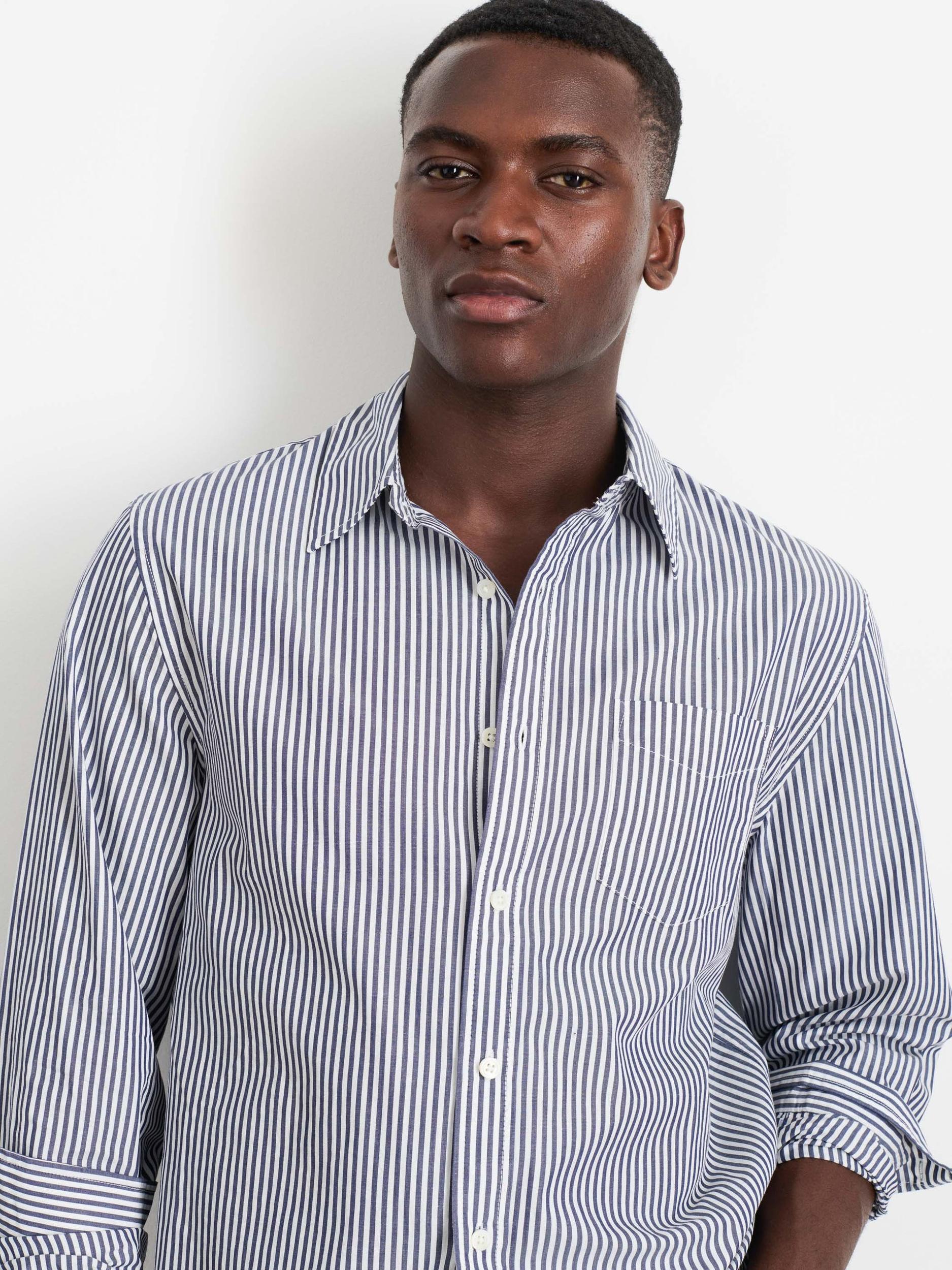 Mill Shirt in Striped Cotton Poplin Product Image