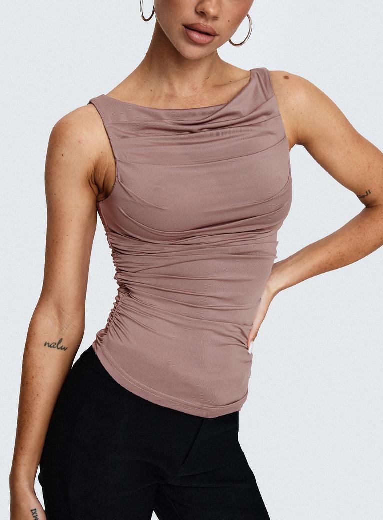 Kind To Another Ruched Top Mauve Product Image