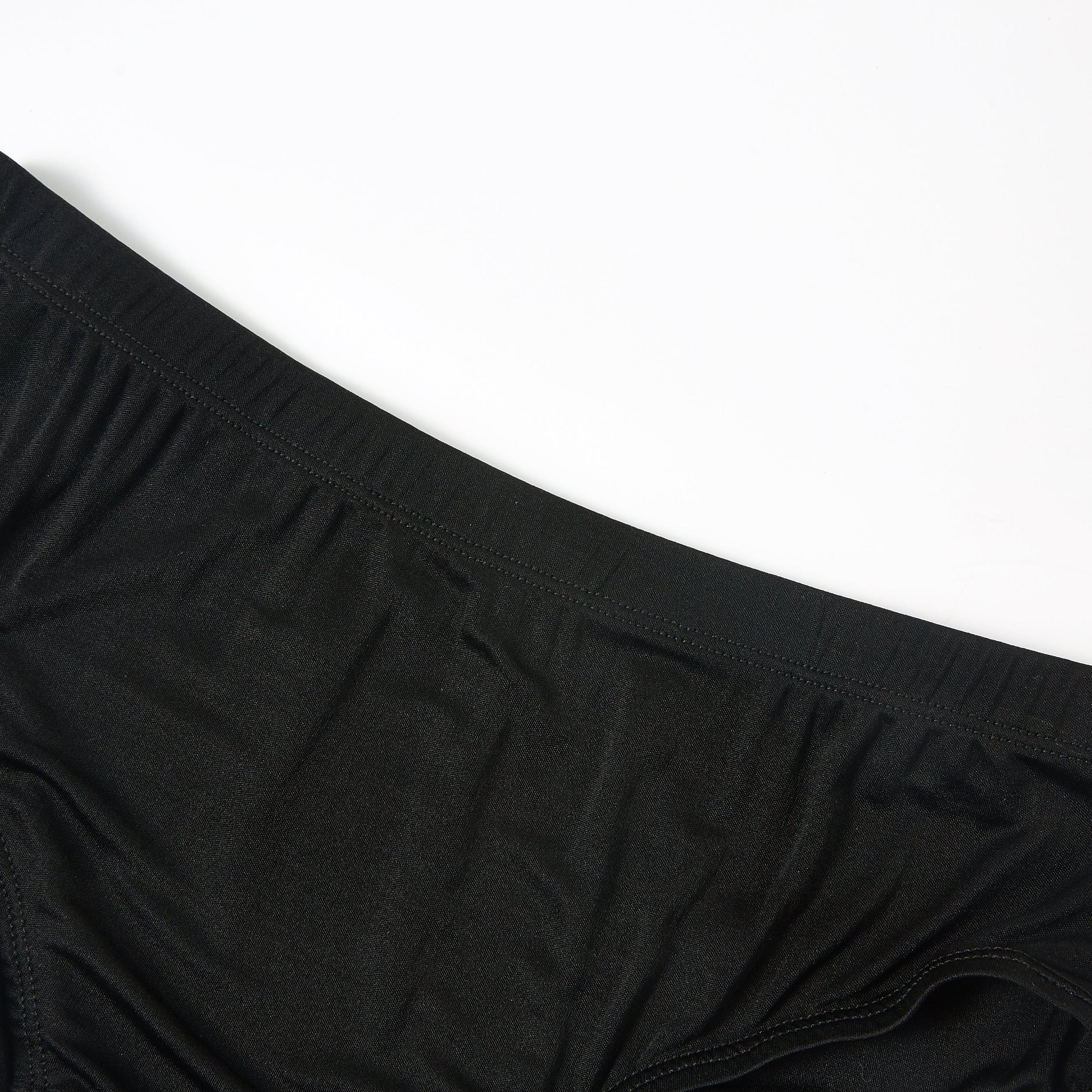 Knitted Silk Mid Rise French Cut Panties | Black Vodka | Shimmer Collection Product Image