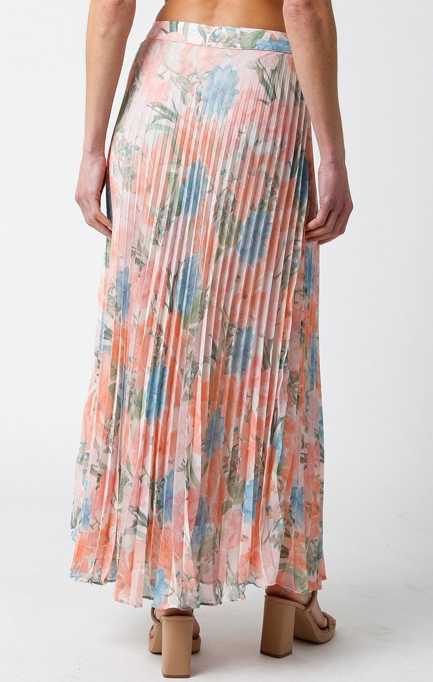 FINAL SALE Kiera Floral Pleated Maxi Skirt Product Image