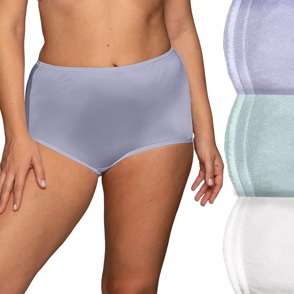 Womens Vanity Fair Lingerie Perfectly Yours Ravissant 3-Pack Brief Panty Set 15711, Spring White Product Image