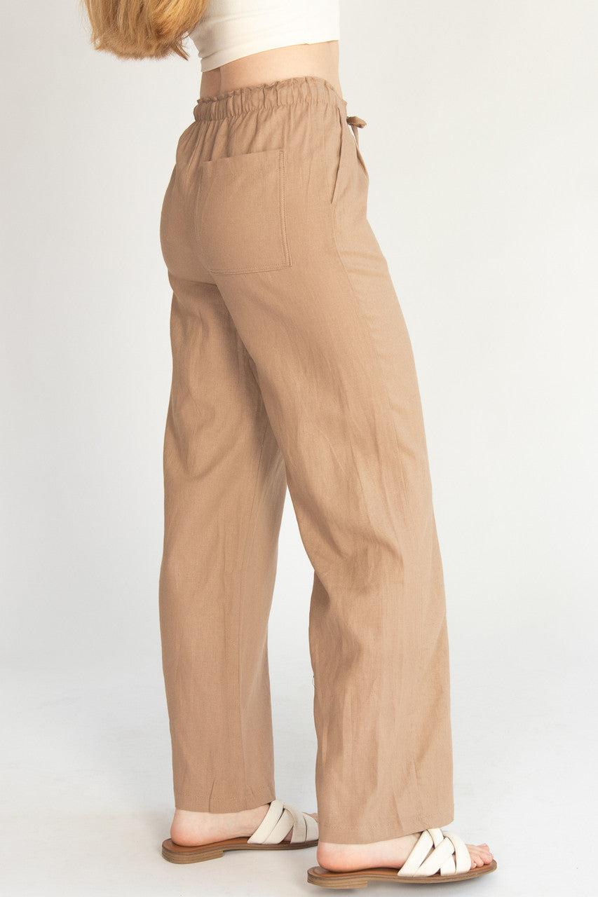 Linen Drawstring Pants Product Image