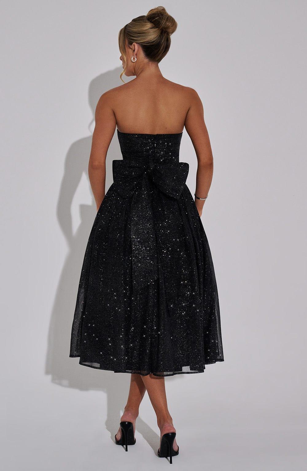 Marissa Midi Dress - Black Sparkle Product Image