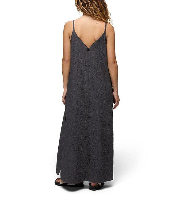 prAna Coastal Sol Texture Seersucker V-Neck Spaghetti Straps Maxi Dress Product Image
