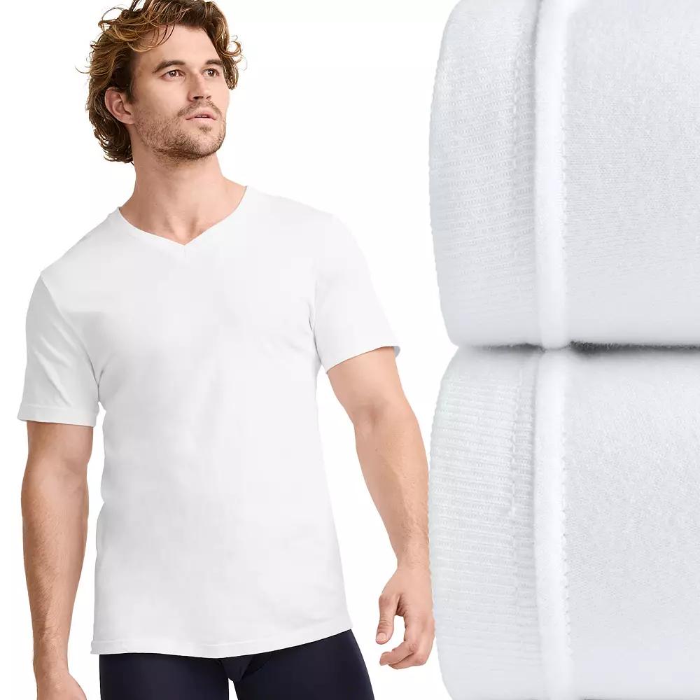 Big & Tall Jockey® 2-pack Big Man Classic V-Neck Undershirt, Men's,  Product Image
