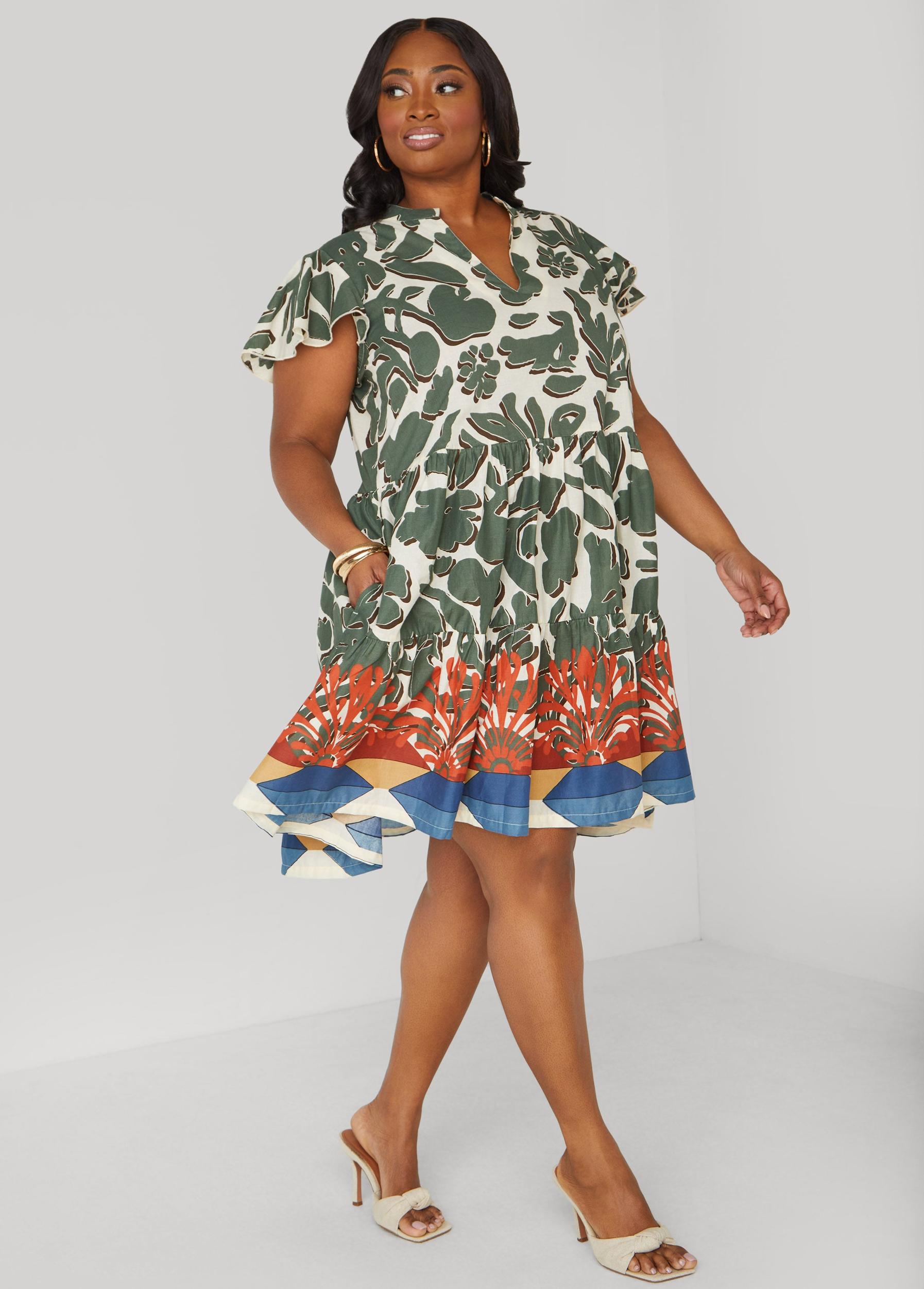 Floral Cotton Babydoll Dress Product Image