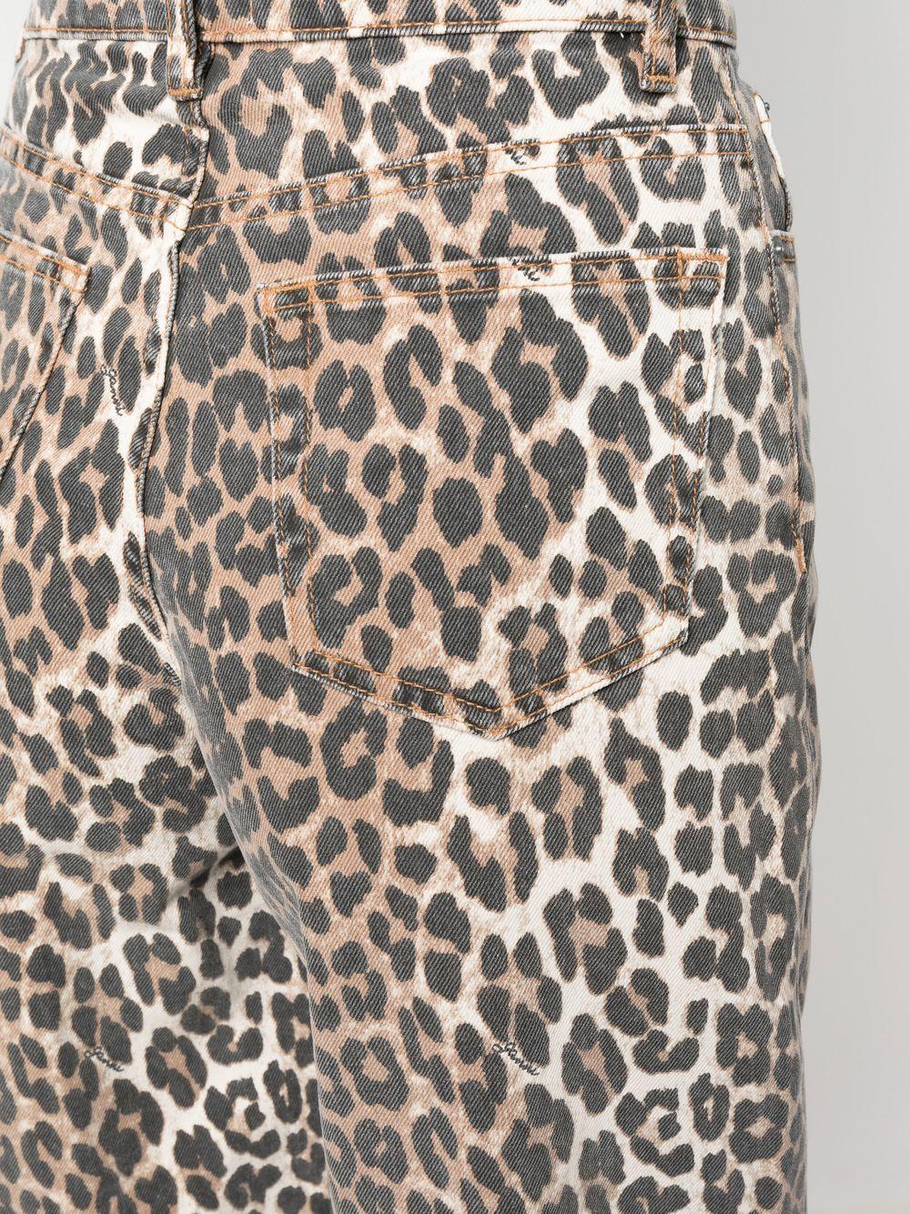 leopard-print tapered jeans Product Image