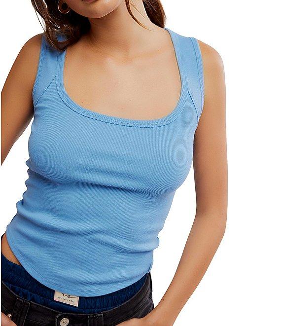 Free People Hummingbird Square Neck Sleeveless Tank Top Product Image