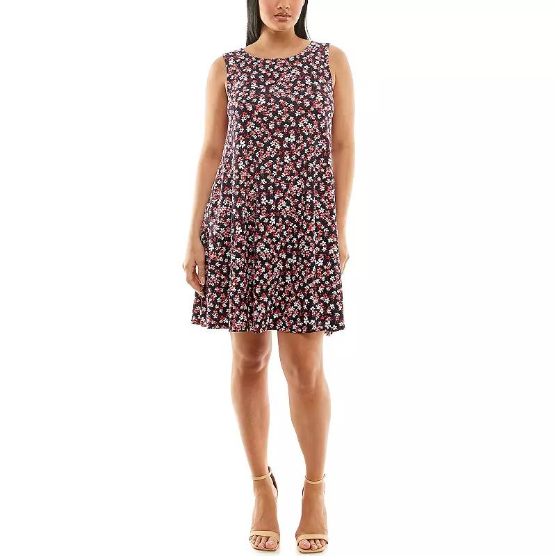 Women's Nina Leonard Floral Swing Dress,  Product Image