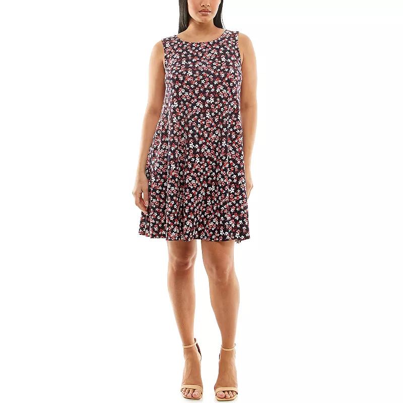 Women's Nina Leonard Floral Swing Dress,  Product Image