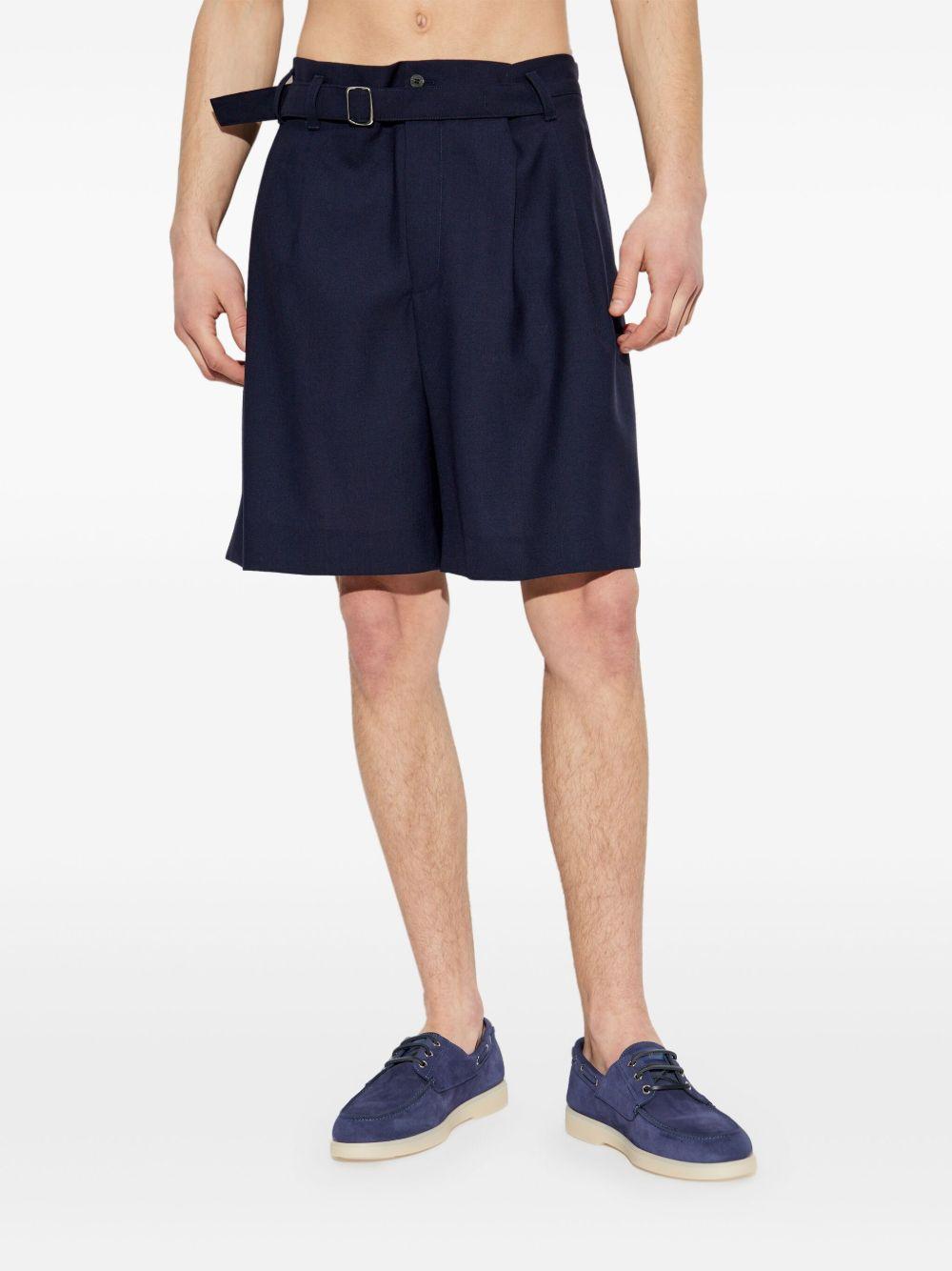 pleated belted shorts Product Image