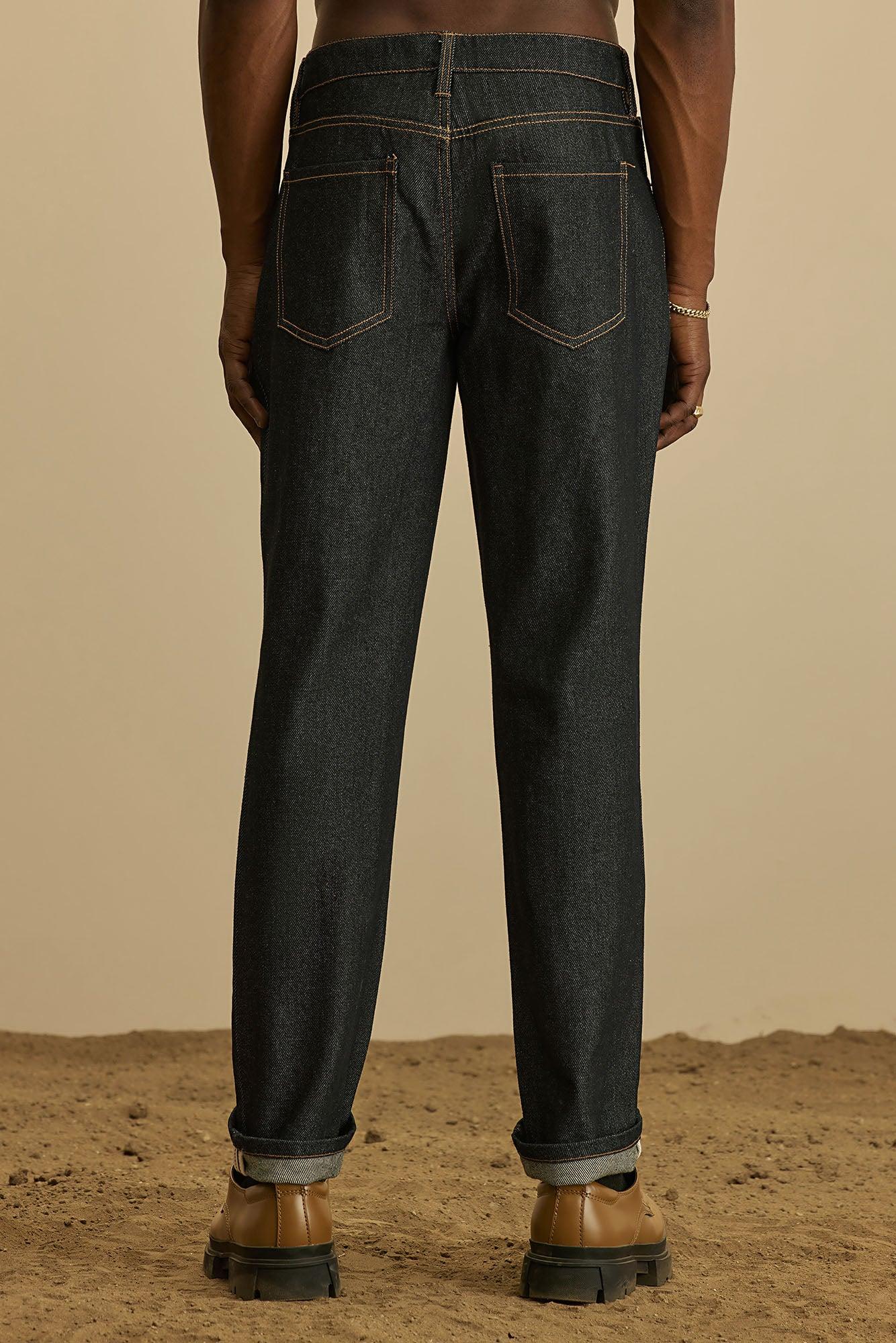 Collin Raw Denim Slim Jeans  - Indigo Product Image