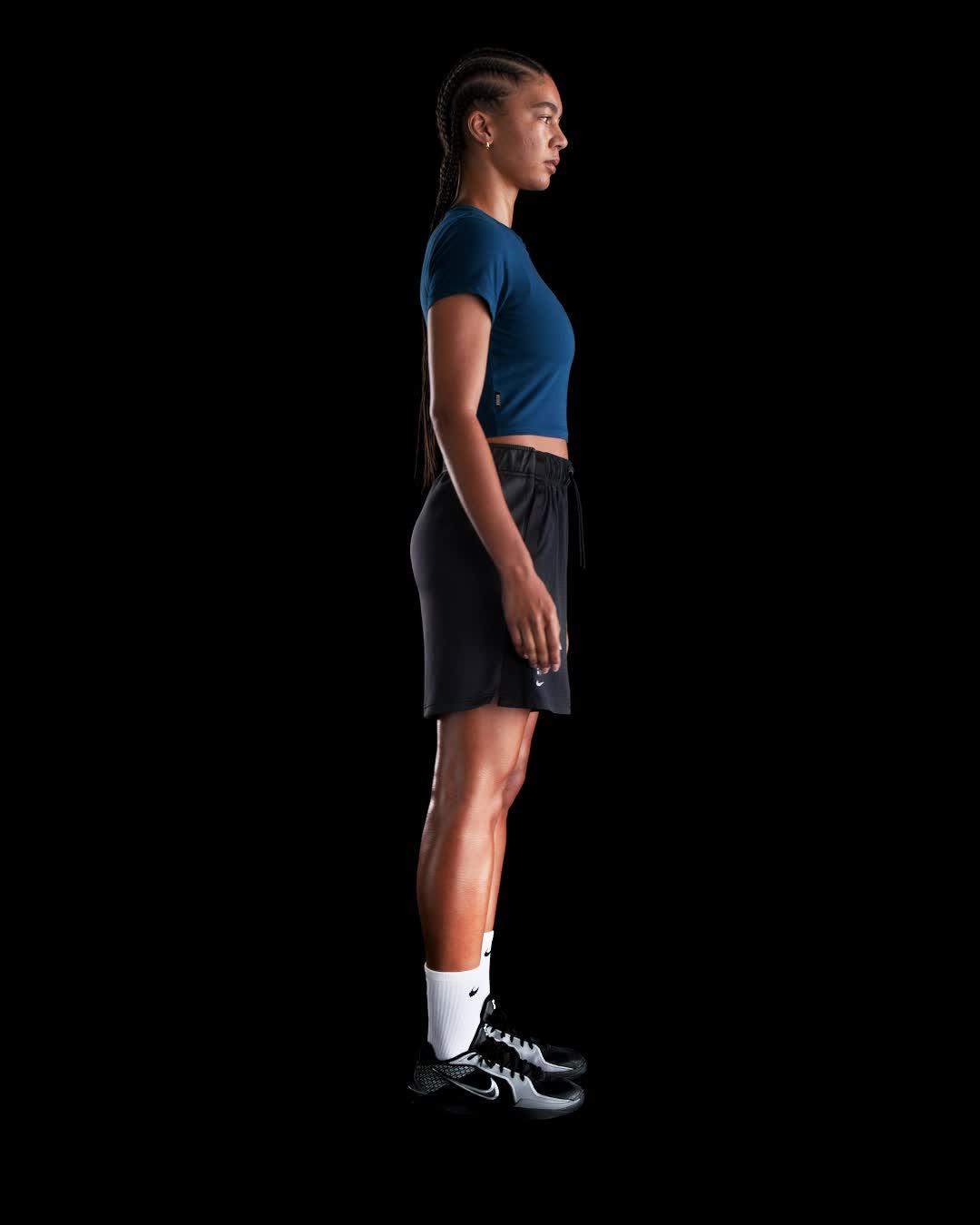 Nike Womens Sabrina Short-Sleeve Cropped T-Shirt | HV6990-415 Product Image