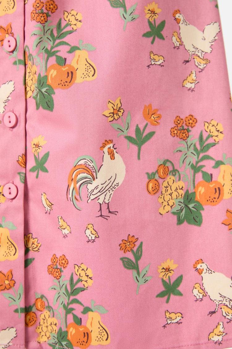 Chickens Mini Shirt Dress Product Image