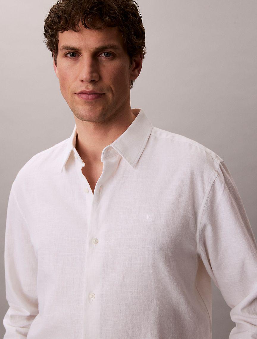 Linen Cotton Classic Button-Down Shirt Product Image